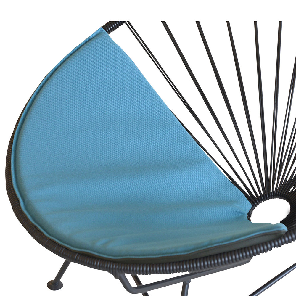 Coussin de chaise carré Datara Bleu pétrole - Déco textile - Eminza